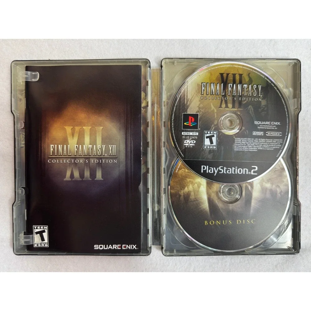 Final Fantasy XII Collector's Edition PS2 Steelbook CIB 2 Disc Manual Reg Card